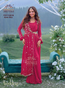 Shivali YG7 12816 Rani Red Stylish Wedding Wear Dress
