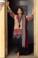 Hazzel Sana Safinaz 0131 Pure Cotton Printed And Embroidery Patches Work Pakistani Suits