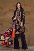 Hazzel Sana Safinaz 0133 Pure Cotton Printed And Embroidery Patches Work Pakistani Suits