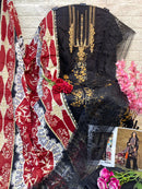 Hazzel Sana Safinaz 0133 Pure Cotton Printed And Embroidery Patches Work Pakistani Suits