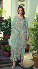 Rungrez 5019 Organza With Heavy Embroidery Khatli Work Pakistani Suits