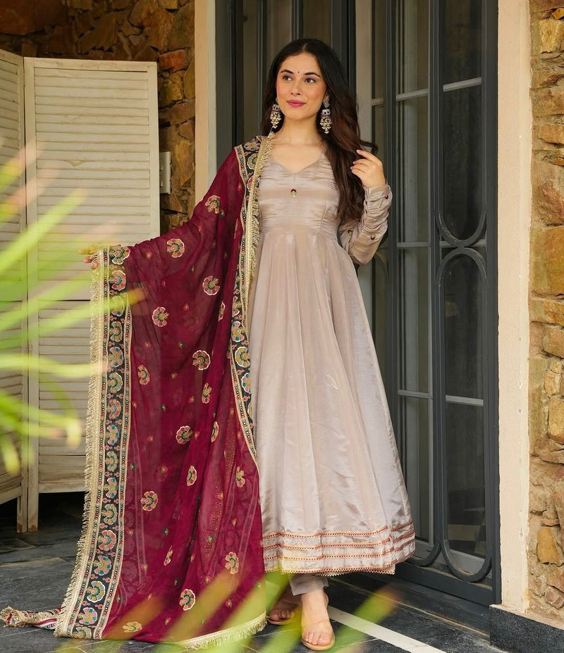 JF 021 Trending Designer Gown With Heavy Sequence Embroidery Work Suits