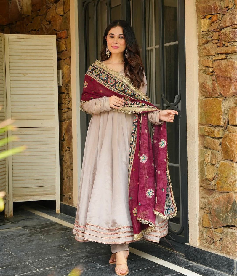 JF 021 Trending Designer Gown With Heavy Sequence Embroidery Work Suits