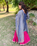 BE 380 Designer And Elegance Sarara Suit In Three Piece With Embroidery Work Suits