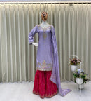 BE 380 Designer And Elegance Sarara Suit In Three Piece With Embroidery Work Suits