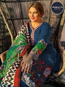 Mehboob Tex Maria B 1272 D Pure Cotton Print With Exclusive Embroidery Patches Work Pakistani Suits