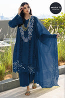 Mehboob Tex 1667 D Pure Cotton Lawn With Heavy Embroidery Worked Pakistani Suits