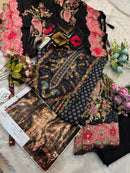 Mehboob Tex 1670 Pure Viscose Maslin Digital Print With Aari Handwork Pakistani Suits