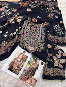 Mehboob Tex 1672 Pure Viscose Maslin Digital Print With Aari Handwork Pakistani Suits