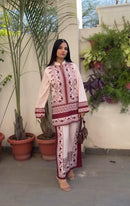 Lady Look 018 Pure Malai Satin With Digital Print With Fancy Sleeves Cord Set