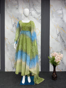 AK 12 Pure Soft Lightweight Organza Floral Print Fabric Inner Micro Cotton Suits