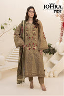 Johra Tex JT 179 Cambric Cotton With Chikankri Embroidery Work Pakistani Suits