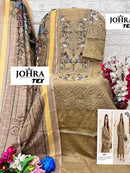 Johra Tex JT 179 Cambric Cotton With Chikankri Embroidery Work Pakistani Suits