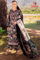 Aasha Designer 1175 A Pure Cotton Print With Heavy Embroidery Work Pakistani Suits