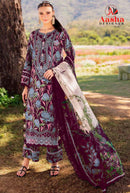 Aasha Designer 1175 B Pure Cotton Print With Heavy Embroidery Work Pakistani Suits