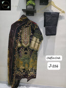 Sapphire J 214 Readymade Lawn Suits With Heavy Multiple Patches Work