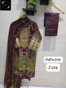 Sapphire J 214 B Readymade Lawn Suits With Heavy Multiple Patches Work