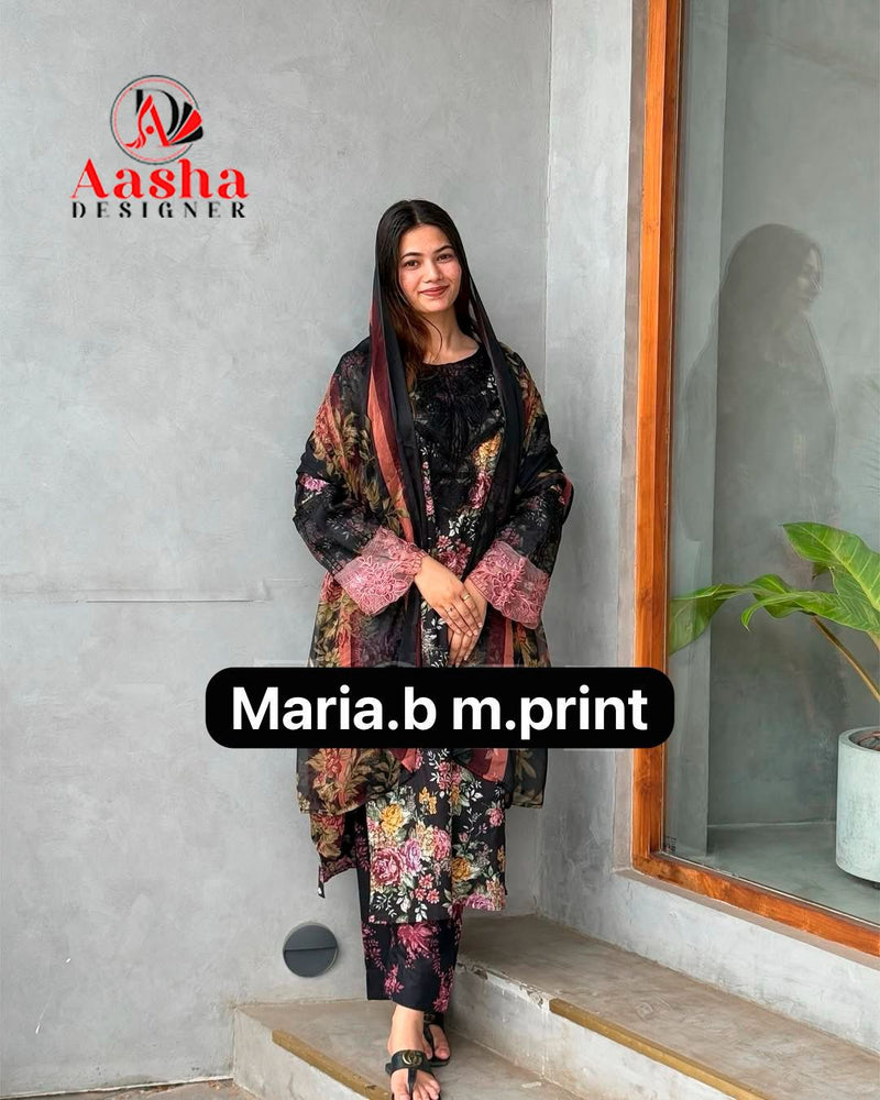 Aasha Designer 1178 B Pure Cotton Print With Heavy Embroidery Work Pakistani Suits