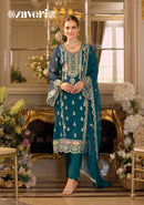 Zaveri Praniti 1899 Soft Organza Embroidery Work Stylish Wedding Wear Suit