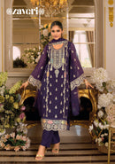 Zaveri Praniti 1900 Soft Organza Embroidery Work Stylish Wedding Wear Suit