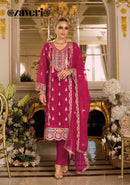 Zaveri Praniti 1898 Soft Organza Embroidery Work Stylish Wedding Wear Suit