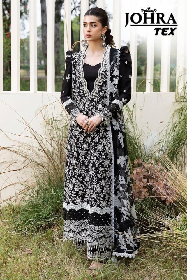 Johra Tex JT 175 Rayyon Cotton With Embroidered Work Pakistani Suits