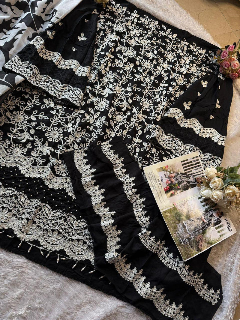 Johra Tex JT 175 Rayyon Cotton With Embroidered Work Pakistani Suits