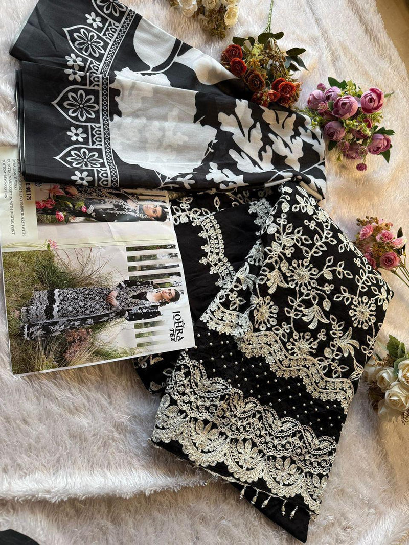 Johra Tex JT 175 Rayyon Cotton With Embroidered Work Pakistani Suits