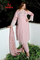 Aasha Designer 1117 Pure Camric Cotton Print With Chikankari Embroidery Work Pakistani Suits