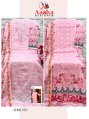 Aasha Designer 1117 Pure Camric Cotton Print With Chikankari Embroidery Work Pakistani Suits