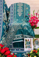 Taj Creations 600 Pure Cotton Print With Heavy Self Embroidery Work Pakistani Suits