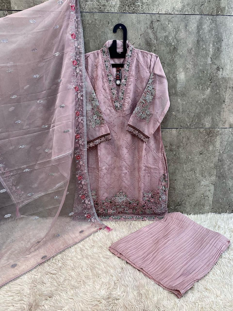 Hoor Tex HF 208 C Designer Heavy Organza Emboridery Work Stylish Pakistani Suits