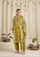 Jihan 3712 Bagh Rayon With Heavy Self Embroidery Work Pakistani Suits