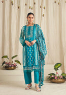 Jihan 3713 Bagh Rayon With Heavy Self Embroidery Work Pakistani Suits