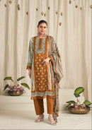 Jihan 3714 Bagh Rayon With Heavy Self Embroidery Work Pakistani Suits