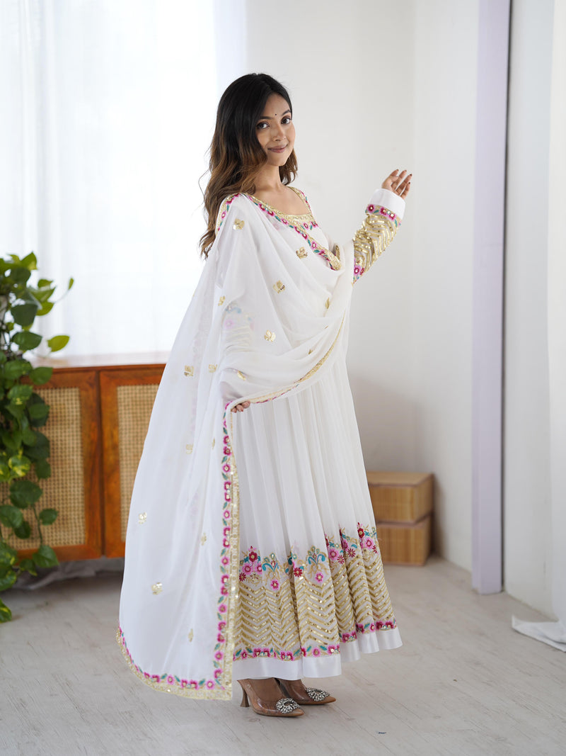 ZF 5010 Elegant Embroidered Sequence Designer Anarkali