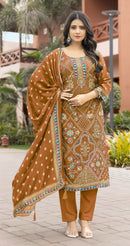 Shree Fab KT 241 Pure Viscous Maslin Digital Print With Aari And Hand Work Pakistani Suits