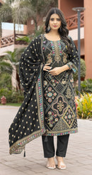 Shree Fab KT 241 D Pure Viscous Maslin Digital Print With Aari And Hand Work Pakistani Suits