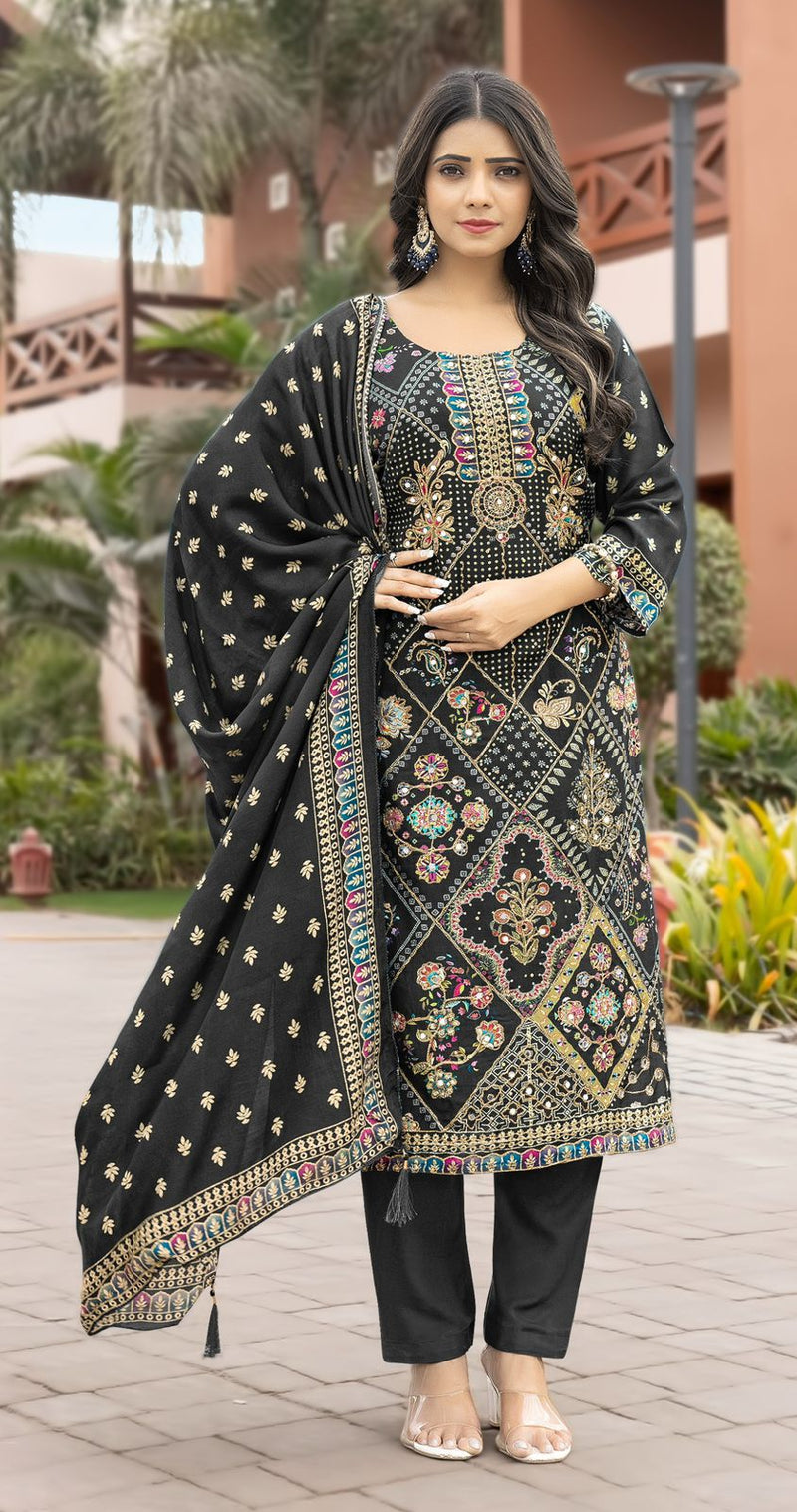 Shree Fab KT 241 D Pure Viscous Maslin Digital Print With Aari And Hand Work Pakistani Suits