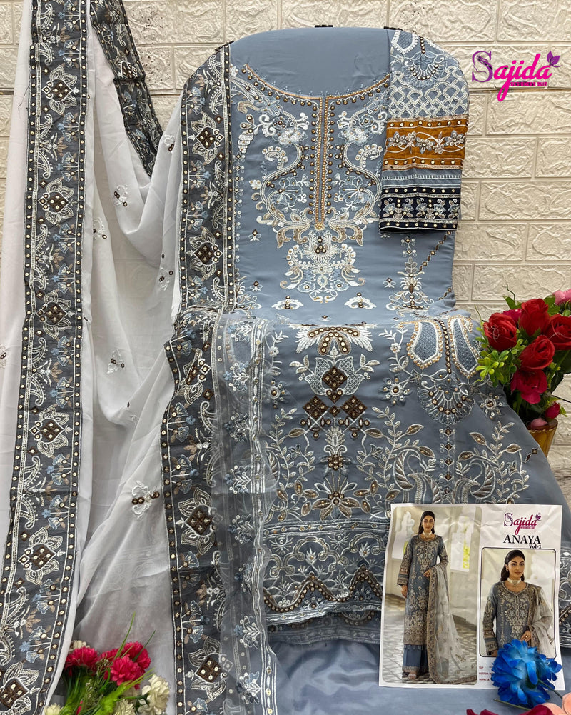 Sajida 1048 Anaya Georgette With Heavy Embroidered Works Pakistani Suits