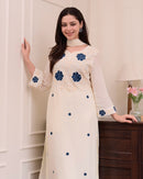 BE 382 Designer Wear Exclusive Suit In Embroidered Roman Silk Kurti