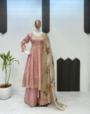 LG 1981 Designer Wear Chinon Sequence Embroidery Work Exclusive Gown