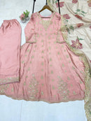 LG 1981 Designer Wear Chinon Sequence Embroidery Work Exclusive Gown