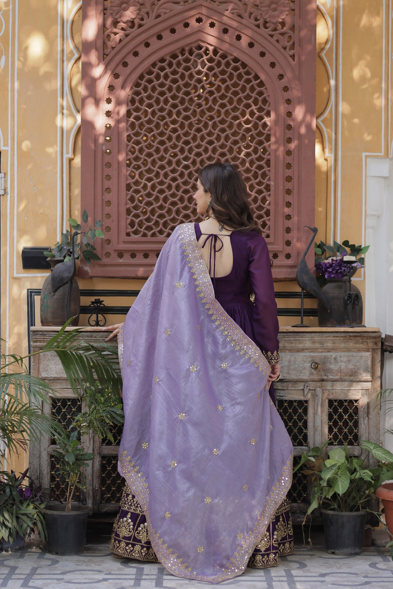 KA 1143 Designer Star Georgette With Embroidery Zari Sequins Work Readymade Gown