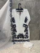 Hoor Tex HF 200 A Heavy Georgette Emboridery Work Readymade Pakistani Suits