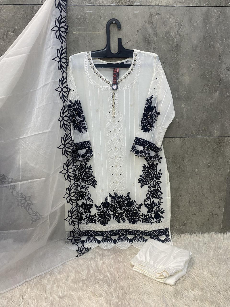 Hoor Tex HF 200 A Heavy Georgette Emboridery Work Readymade Pakistani Suits