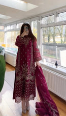 BE 383 Designer Georgette Sequence Embroidery Diamond Work Exclusive Suit