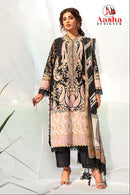 Aasha Designer 1176 Pure Cotton Print With Heavy Embroidery Work Pakistani Suits