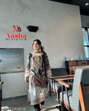 Aasha Designer 1176 Pure Cotton Print With Heavy Embroidery Work Pakistani Suits