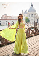 Sayuri Designer 5862 Naina Pure Viscos Jacquard Silk Indo Western Outfit